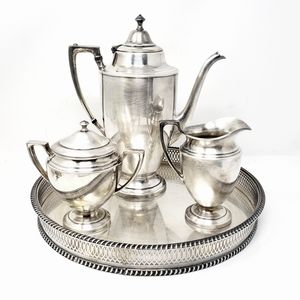 Crescent Silver Plated 4 Piece Coffee Service